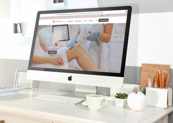 Een modern en elegant webdesign voor Elegantia Esthetic Clinic.